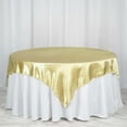 thumbnail image 1 of Efavormart 5pcs 72" SATIN Square Tablecloth Overlay For Wedding Catering Party Table Top Decorations CHAMPAGNE, 1 of 5
