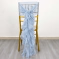 thumbnail image 1 of Efavormart 5pcs Chiffon DUSTY BLUE Curly Chair Sashes For Restaurant Kitchen Party Decorations Wedding Banquet Event, 1 of 10