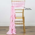 thumbnail image 1 of Efavormart 5pcs Chiffon Pink Curly Chair Sashes For Home Wedding Birthday Party Dance Banquet Event Decoration, 1 of 9