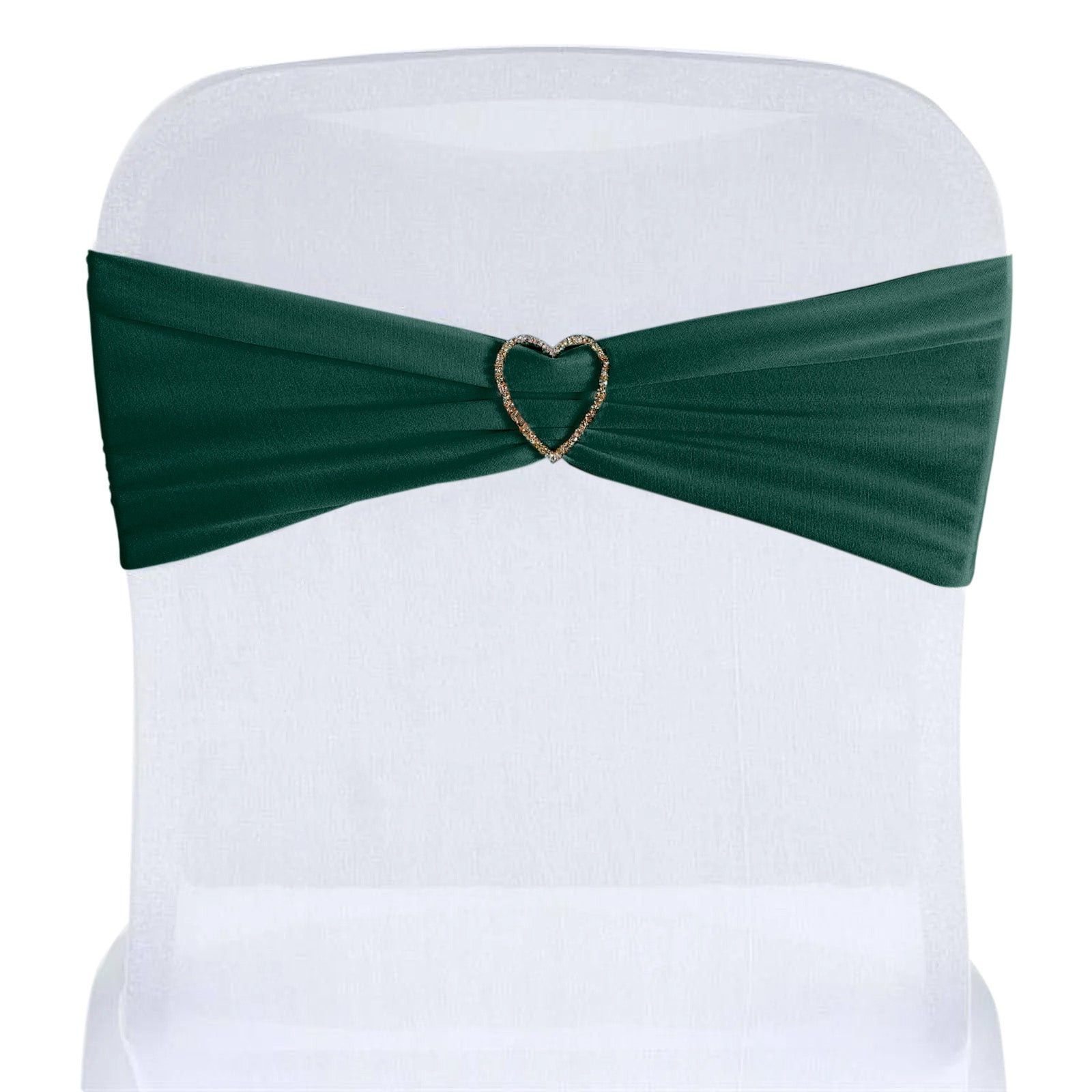 Efavormart 5pcs Hunter Emerald Green Spandex Chair Sash, Elastic Band ...