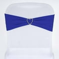 thumbnail image 1 of Efavormart 5pcs Royal Blue Spandex Chair Sash, Elastic Band Sashes Fitted chair tie for wedding Event Banquet Decor, 1 of 11
