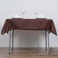 thumbnail image 1 of Efavormart 5pcs of 54x54" CHOCOLATE Wholesale Linens Seamless Polyester Square Linen Tablecloth For Wedding Banquet Restaurant, 1 of 7