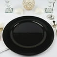 thumbnail image 1 of Efavormart 6 Pack | 13" Black Round Acrylic Plastic Charger Plates, Dinner Party Table Decor, 1 of 10