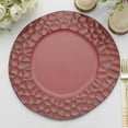 thumbnail image 1 of Efavormart 6 Pack | 13" Burgundy Plastic Hammered Rim Dinner Charger Plates, Decorative Disposable Irregular Round Serving Plates, 1 of 11