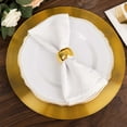 thumbnail image 1 of Efavormart 6 Pack | 13" Clear / Gold Lined Rim Plastic Wedding Charger Plates, Round Disposable Serving Plates with Elegant Ringed Rim, 1 of 5