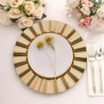 thumbnail image 1 of Efavormart 6 Pack | 13" Gold Acrylic Plastic Dinner Plate Chargers With Gold Brushed Wavy Scalloped Rim, 1 of 10