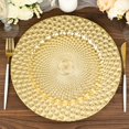 thumbnail image 1 of Efavormart 6 Pack | 13" Gold Peacock Pattern Plastic Serving Plates, Round Disposable Charger Plates, 1 of 11