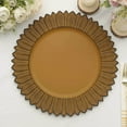 thumbnail image 1 of Efavormart 6 Pack | 13" Matte Mustard Yellow Sunflower Plastic Dinner Charger Plates, Disposable Round Serving Trays, 1 of 11