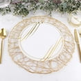 thumbnail image 1 of Efavormart 6 Pack 15" Gold Metallic String Round Placemats For Wedding Events Birthday Party, 1 of 11