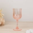 Efavormart 6 Pack | 8oz Transparent Blush Crystal Cut Reusable Plastic ...
