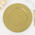 thumbnail image 1 of Efavormart 6 Pack Gold Dust Free Glitter Acrylic Plastic Round Charger Plates 13", 1 of 10