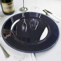 Efavormart 6 pcs 13" Navy Blue Round Charger Plates Dinner Chargers for Tabletop Decor Holiday Wedding Catering Event Decoration