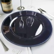 Efavormart 6 pcs 13 Navy Blue Round Charger Plates Dinner Chargers for Tabletop Decor Holiday Wedding Catering Event Decoration