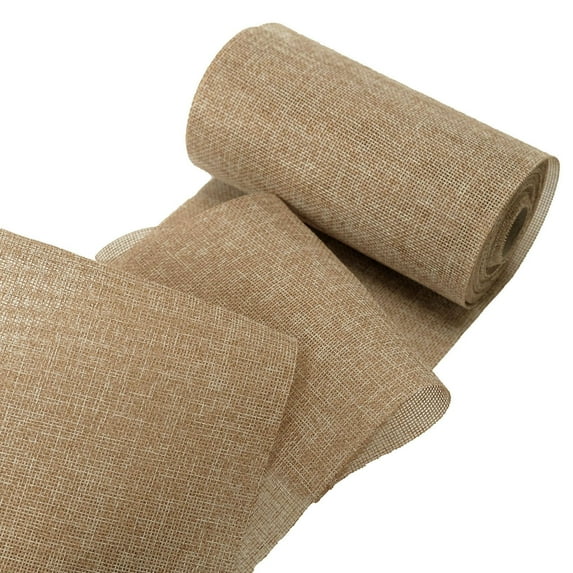 Efavormart 6"x 10 Yards | Natural | Polyester Burlap Fabric | Burlap Rolls Wholesale