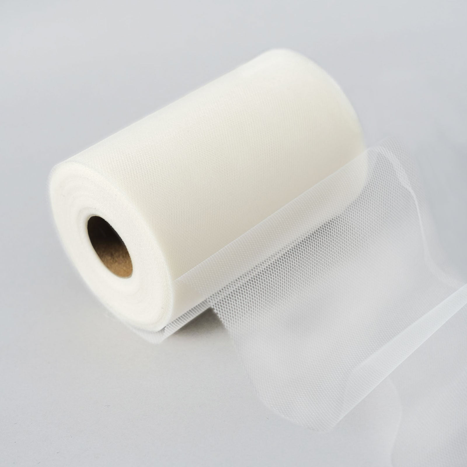 Efavormart 6"x100 Yards Ivory Tulle Fabric Bolt, Sheer Fabric Spool ...