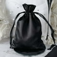 thumbnail image 1 of Efavormart 60 Pack | 5" Black Satin Drawstring Pouch Wedding Party Favor Gift Bag, 1 of 11