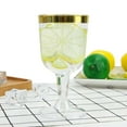 thumbnail image 1 of Efavormart 60 Pack 5oz Gold Rimmed Clear Plastic Disposable Champagne Glass - Perfect for Wedding Ceremonies, Party Decorations, Banquet, Birthday Celebrations, and Any Special Events, 1 of 10
