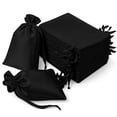 thumbnail image 1 of Efavormart 60 Pack Black Satin Wedding Party Favor Bags, Drawstring Pouch Gift Bags 6"x9", 1 of 4