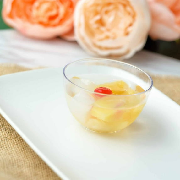 Efavormart 60 Pack Clear 4oz Petite Round Disposable Plastic Bowls for Wedding, Party, Banquet, Home, Picnic, Outdoor, Dinnerware, Restaurants, Salads, Desserts, Cereals, Soups