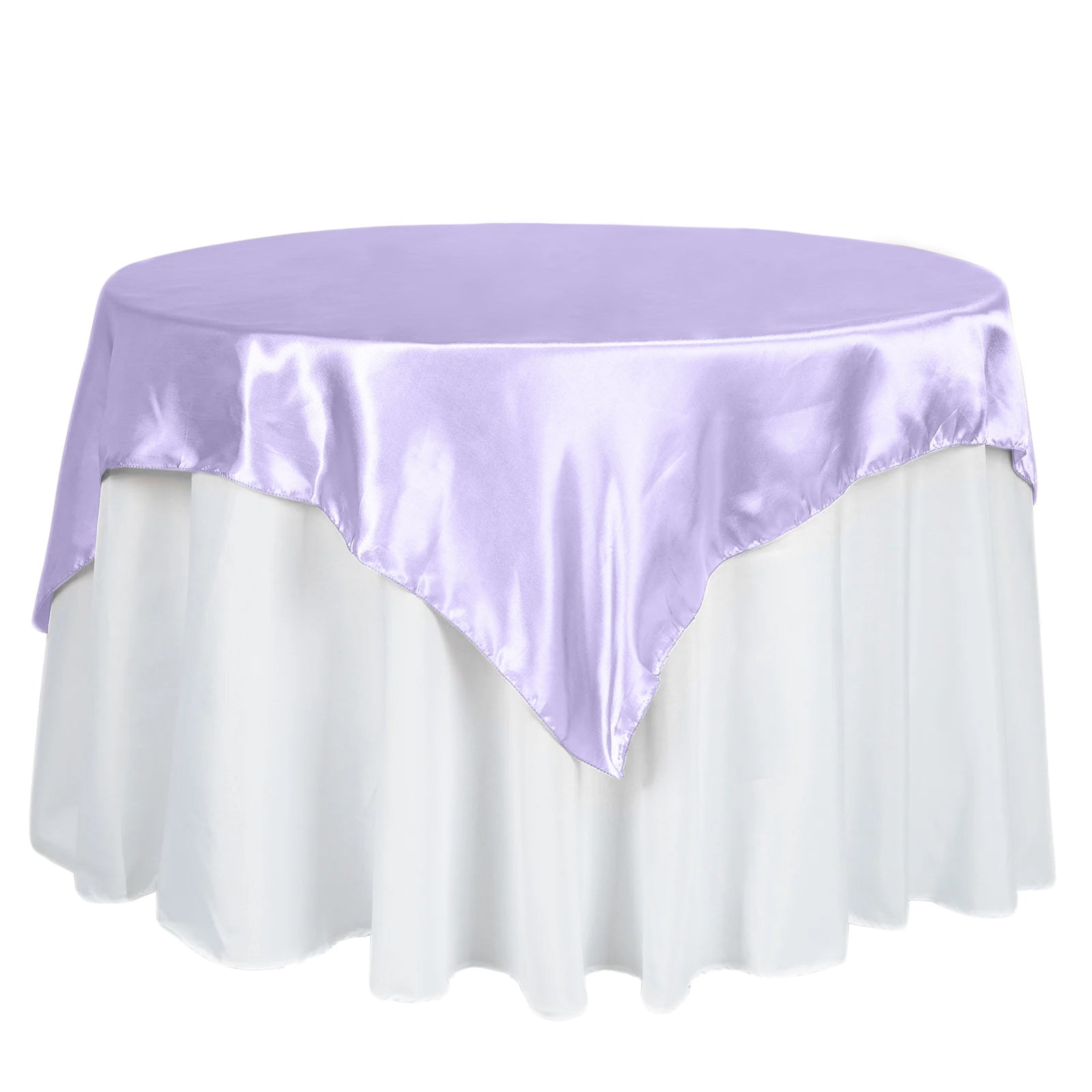 Efavormart 60" SATIN Square Tablecloth Overlay For Wedding Catering
