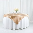 thumbnail image 1 of Efavormart 60" SATIN Square Tablecloth Overlay For Wedding Catering Party Table Top Decorations Nude, 1 of 11
