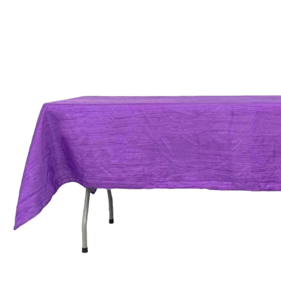 Efavormart 60" X 102" - Purple Accordion Crinkle Taffeta Rectangular Table Cover - Perfect for Wedding Ceremonies, Parties, Upscale Occasions, Birthday Celebrations, and Any Special Event
