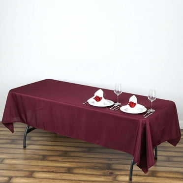 Efavormart 60"x102" BURGUNDY Wholesale Linens Rectangle Polyester Tablecloths  Banquet Table Linen Wedding Party Restaurant