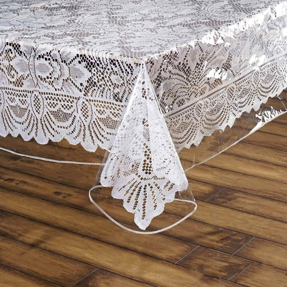 Efavormart 60"x90" Eco-Friendly Clear Disposable Waterproof Vinyl Tablecloth Protector Cover For Picnic Banquet Event Party