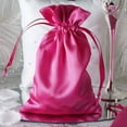 thumbnail image 1 of Efavormart 60PCS FUSHIA Satin Gift Bag Drawstring Pouch Wedding Favors Bridal Shower Candy Jewelry Bags - 6"x 9", 1 of 9