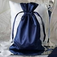 thumbnail image 1 of Efavormart 60 PACK NAVY BLUE Satin Gift Bag Drawstring Pouch Wedding Favors Bridal Shower Candy Jewelry Bags - 6"x 9", 1 of 11