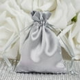 thumbnail image 1 of Efavormart 60PCS SILVER Satin Gift Bag Drawstring Pouch Wedding Favors Bridal Shower Candy Jewelry Bags - 3"x4", 1 of 5