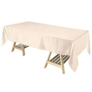 Efavormart 60x102" Rectangle Beige Wholesale SATIN Tablecloth Banquet Linen Wedding Party Restaurant Tablecloth