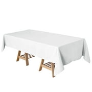 Efavormart 60x102" WHITE Wholesale Linens Rectangle Polyester Tablecloths Banquet Linen Wedding Party Restaurant Tablecloth