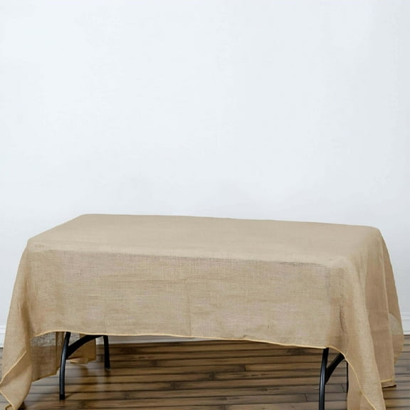 Efavormart 60x102" Wholesale Natural Rustic Burlap Tablelinens Jute Rectangle Tablecloth For Wedding Event Decoration