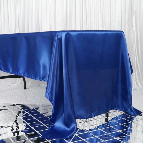 Efavormart 60x126" Rectangle ROYAL BLUE Wholesale SATIN Tablecloth Banquet Linen Wedding Party Restaurant Tablecloth