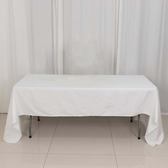 Efavormart 60x126" Rectangle Tablelinens Commercial grade 100% Cotton Tablecloth For Wedding Party Home Decor - White
