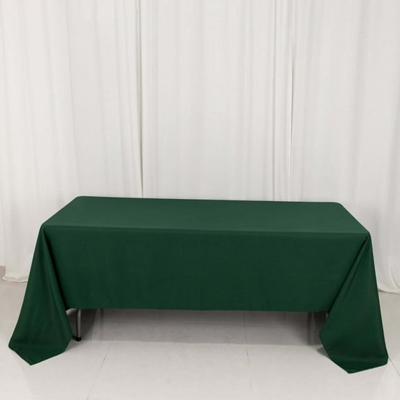 Efavormart 60x126" Seamless Premium Hunter Emerald Green 200 GSM Linens Polyester Rectangle Tablecloth Commercial Grade For Wedding Banquet Restaurant