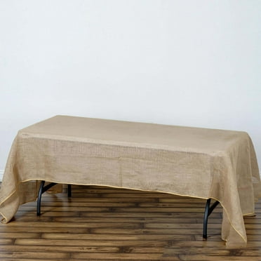 Efavormart 60x126" Wholesale Natural Rustic Burlap Tablelinens Jute Rectangle Tablecloth For Wedding Event Decoration