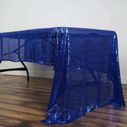 Efavormart 60x126" Wholesale Rectangle Table Cover Premium Sparkly SEQUIN Tablecloth For Banquet Wedding Party -Royal Blue