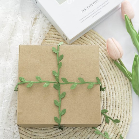 Efavormart 67FT Olive Green Leaf Ribbon Trim, Artificial Vines Leaf Garland For DIY Craft Party Wedding Home Decor