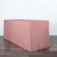 thumbnail image 1 of Efavormart 6FT Fitted Dusty Rose Polyester Rectangular Table Cover for Wedding Party Dining Banquet Events Restaurant Kitchen Home & Multi-Use, 1 of 10