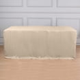 thumbnail image 1 of Efavormart 6FT Fitted Nude Polyester Rectangular Table Cover for Wedding Party Dining Banquet Events Restaurant Kitchen Home & Multi-Use, 1 of 10