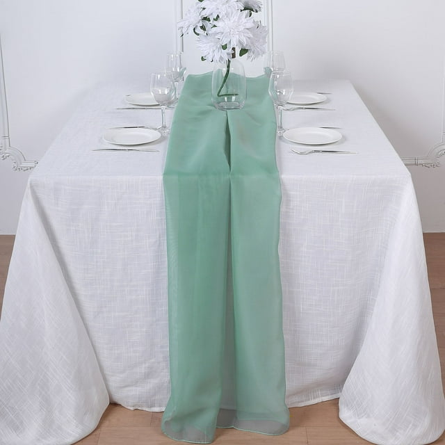 Efavormart 6FT Sage Green Premium Chiffon Table Runner for Party Dining Banquet Events ...