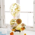 thumbnail image 1 of Efavormart 6Pcs - Cake Decor Set, 4 Gold-White Mini Paper Fans, Gold Confetti Balloon and Gold Birthday Cake Topper for Birthday Party Supplies Celebration, 1 of 11