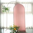 thumbnail image 1 of Efavormart 6ft Dusty Rose Spandex Fit Round Top Backdrop Frame Stand Cover, 2-Sided Wedding Arch Cover, 1 of 11