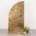 thumbnail image 1 of Efavormart 6ft Gold Big Payette Sequin Chiara Backdrop Stand Cover For Half Moon Wedding Arch, 1 of 11