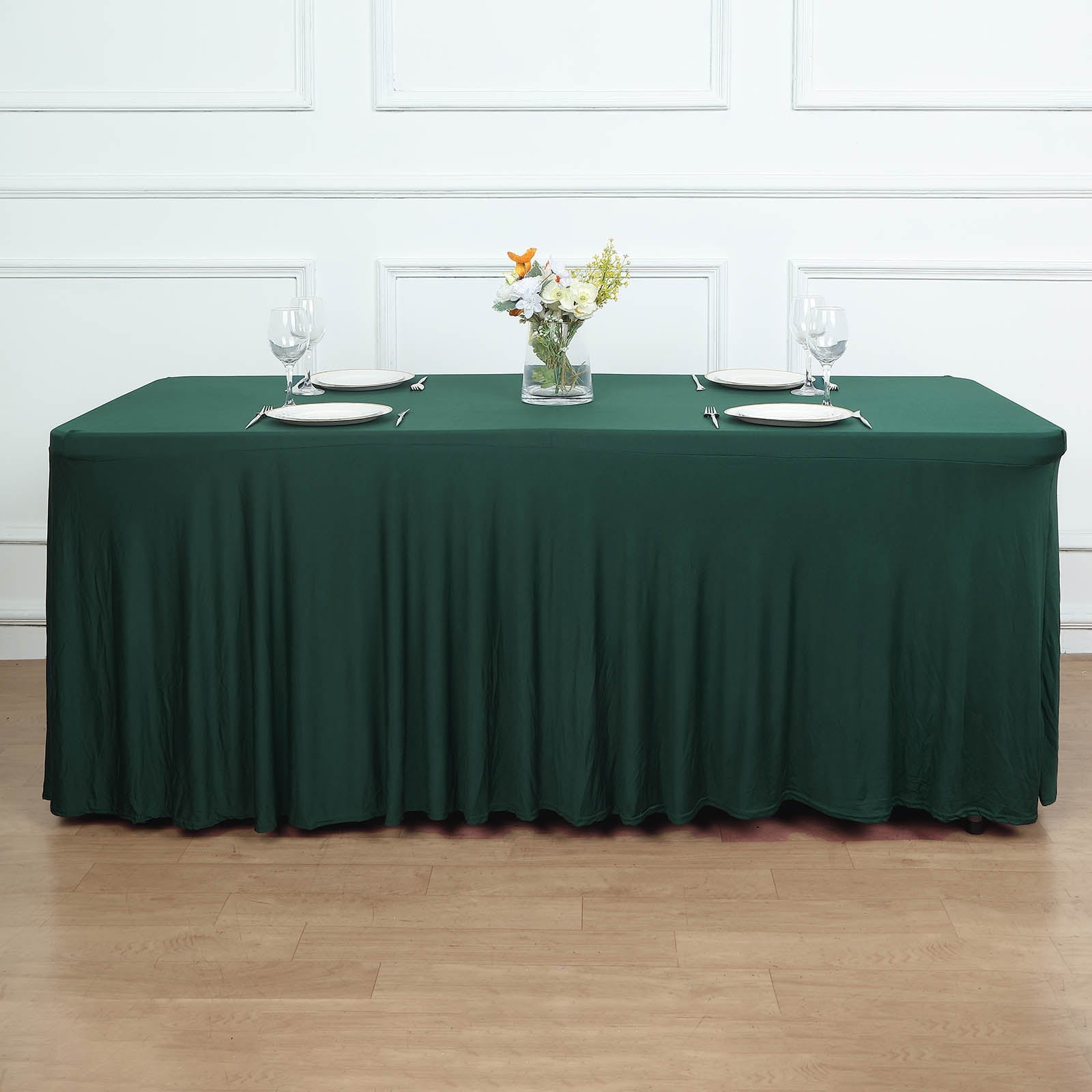 Efavormart 6ft Hunter Emerald Green Spandex Fitted Rectangle One Piece ...
