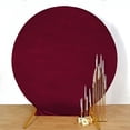 thumbnail image 1 of Efavormart 7.5ft Metallic Burgundy Soft Velvet Round Backdrop Stand Cover, Fitted Wedding Arch Cover - 2-Sided, 1 of 6