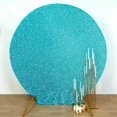 thumbnail image 1 of Efavormart 7.5ft Turquoise 2-Sided Spandex Fit Round Wedding Arch Backdrop Cover, 1 of 10