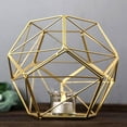 thumbnail image 1 of Efavormart 7" Gold Geometric Candle Holder Metal Geometric Floral Centerpieces Geometric Terrariums DIY, 1 of 11